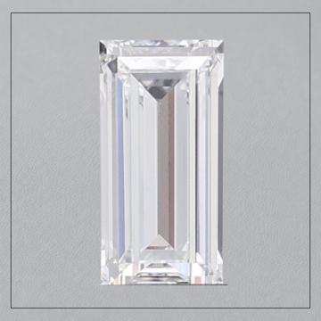 2.5 CT VVS2 D Baguette Lab Grown Diamond