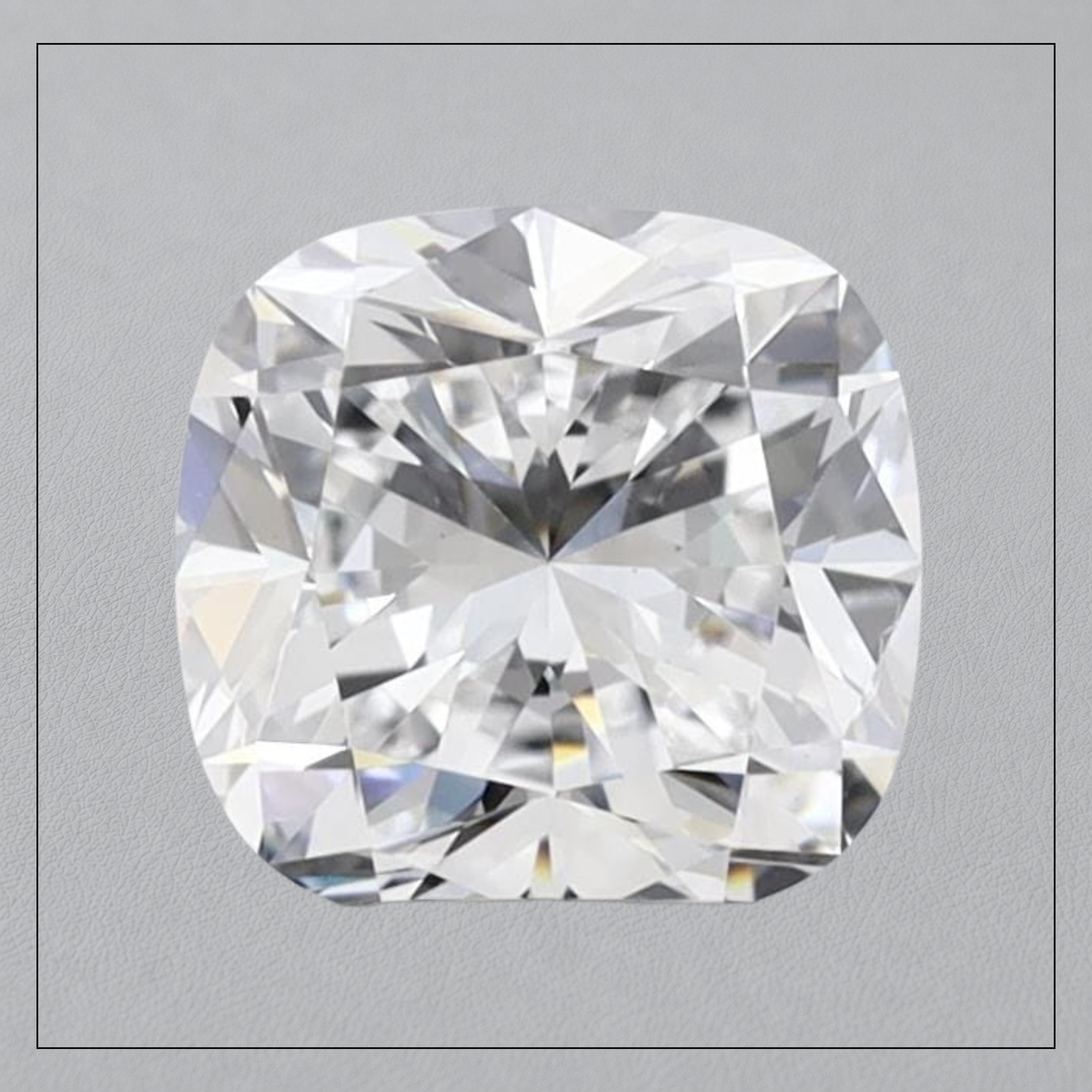 2.5 CT VVS2 E Cushion Lab Grown Diamond