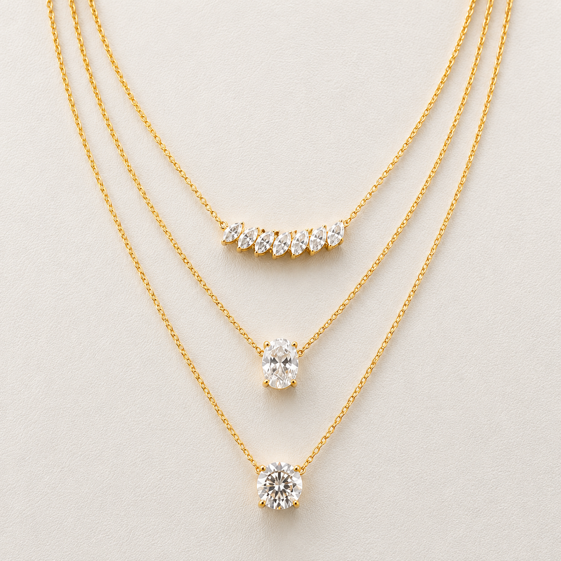 The Orliena 7.00 CT Diamond Necklace | Gold