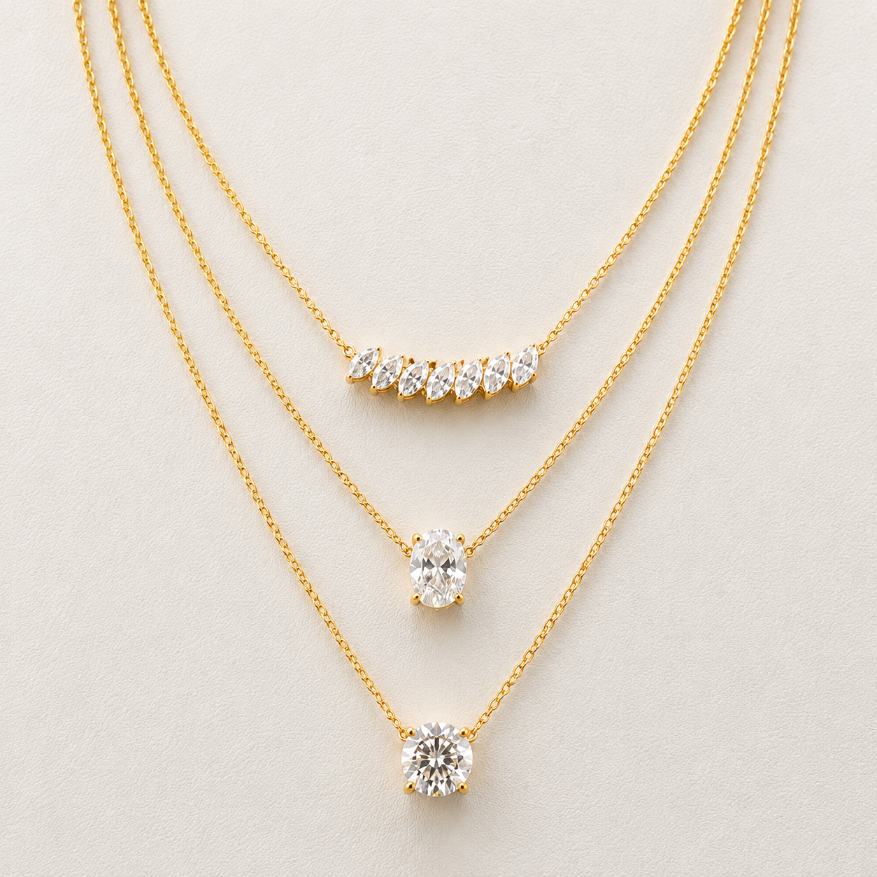 The Orliena 7.00 CT Diamond Necklace | Gold