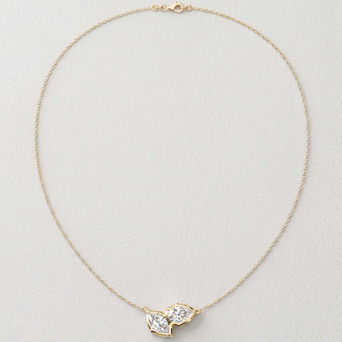 The Sylvara 3.00 CT Two-Stone Diamond Necklace