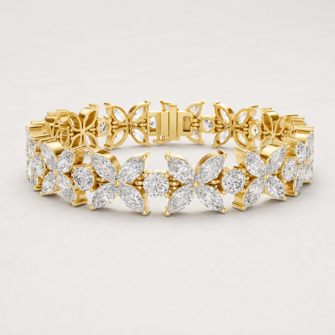 The Marivelle 14.05 CT Diamond Bracelet | Gold