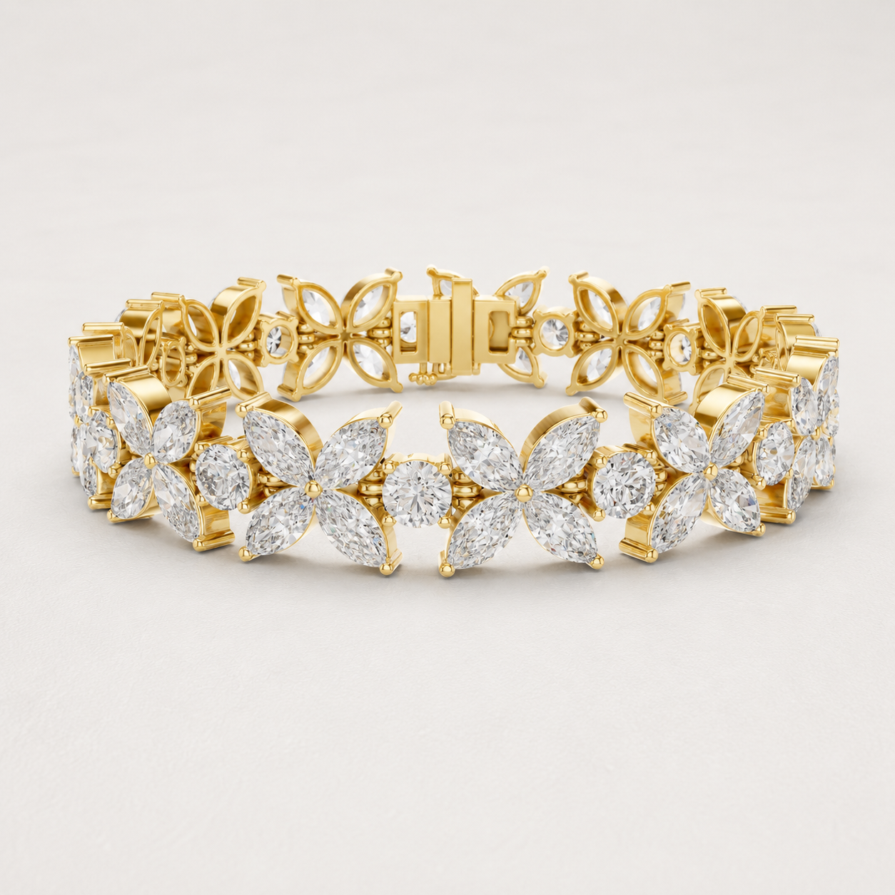 The Marivelle 14.05 CT Diamond Bracelet | Gold