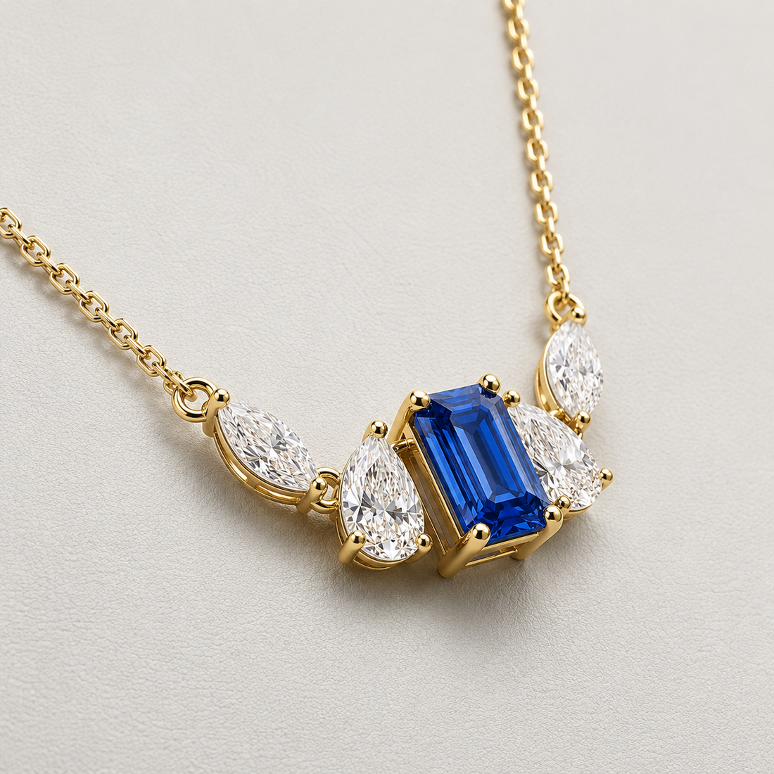 The Azurienne 4.80 CT Diamond Necklace | Gold