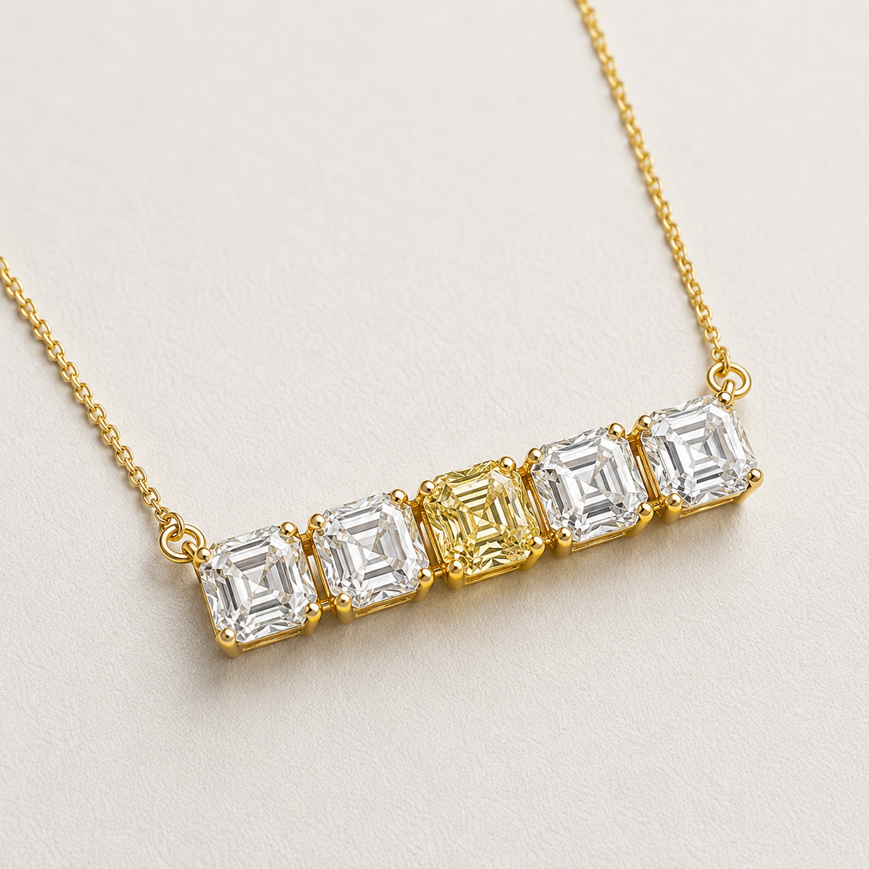 The Solenne 7.5 CT Diamond Necklace | Gold
