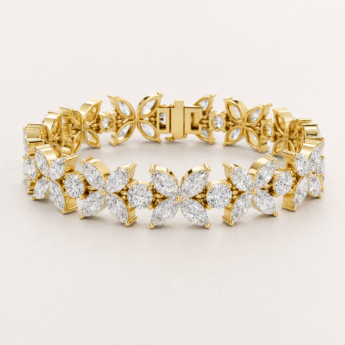 The Marivelle 14.05 CT Diamond Bracelet | Gold