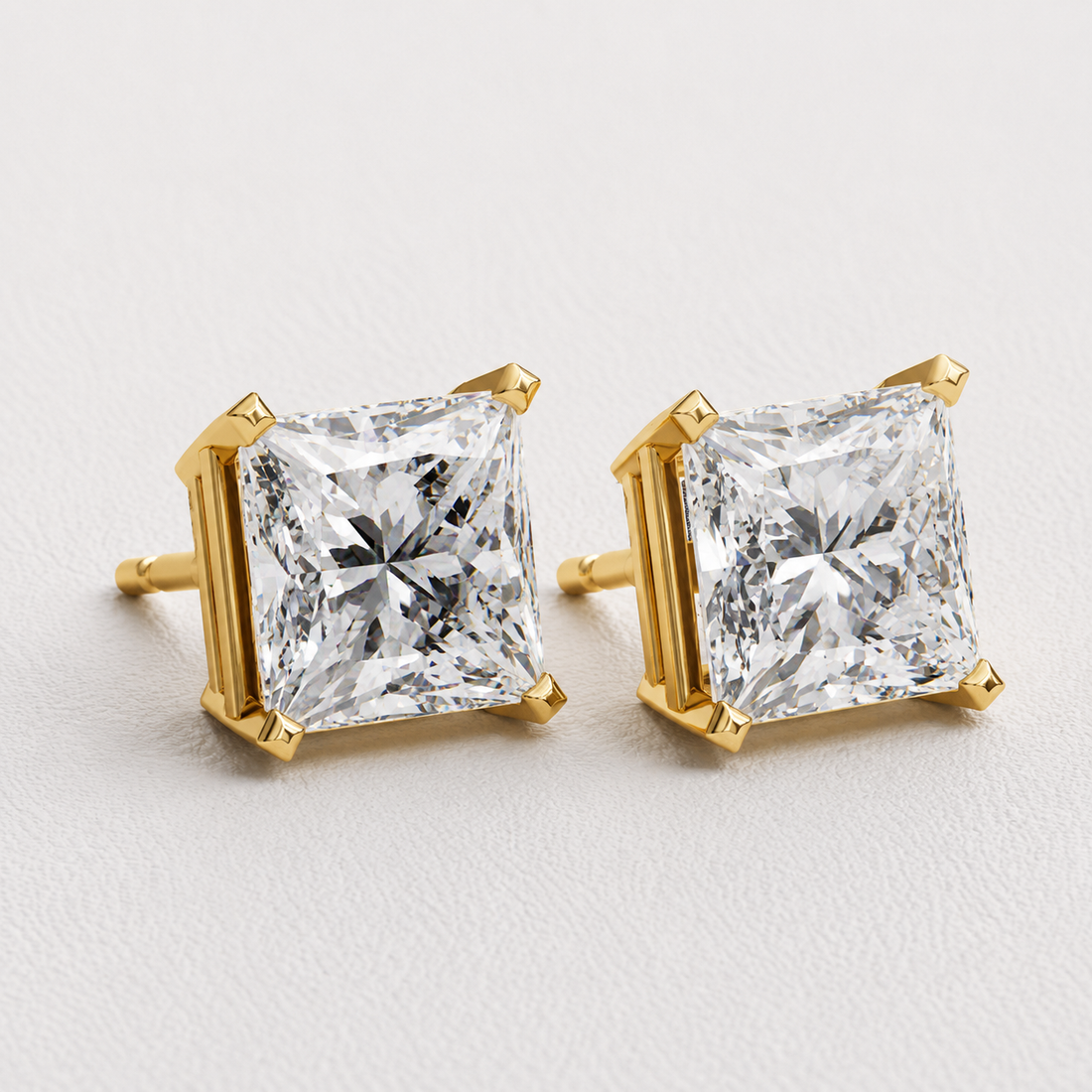 The Caelivra 3.04 CT Princess Stud Earrings