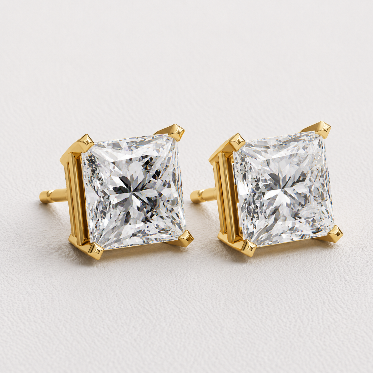 The Caelivra 3.04 CT Princess Stud Earrings