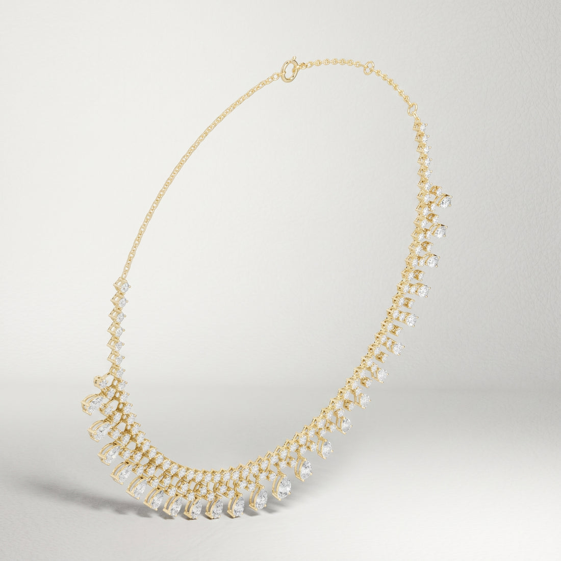 The Aurevienne 13.54 CT Pear Diamond Fringe Necklace