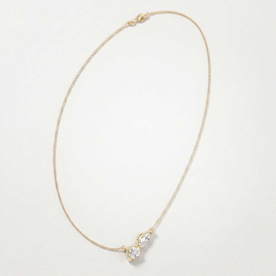 The Sylvara 3.00 CT Two-Stone Diamond Necklace