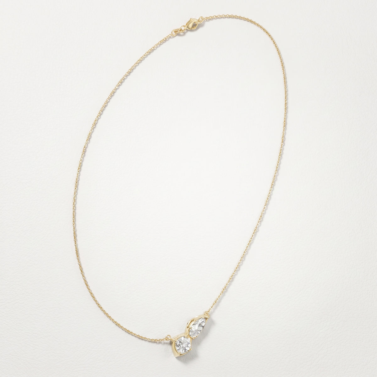 The Sylvara 3.00 CT Two-Stone Diamond Necklace
