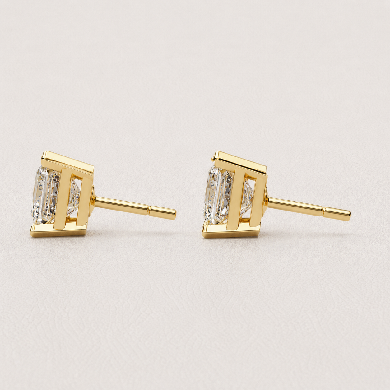 The Caelivra 3.04 CT Princess Stud Earrings