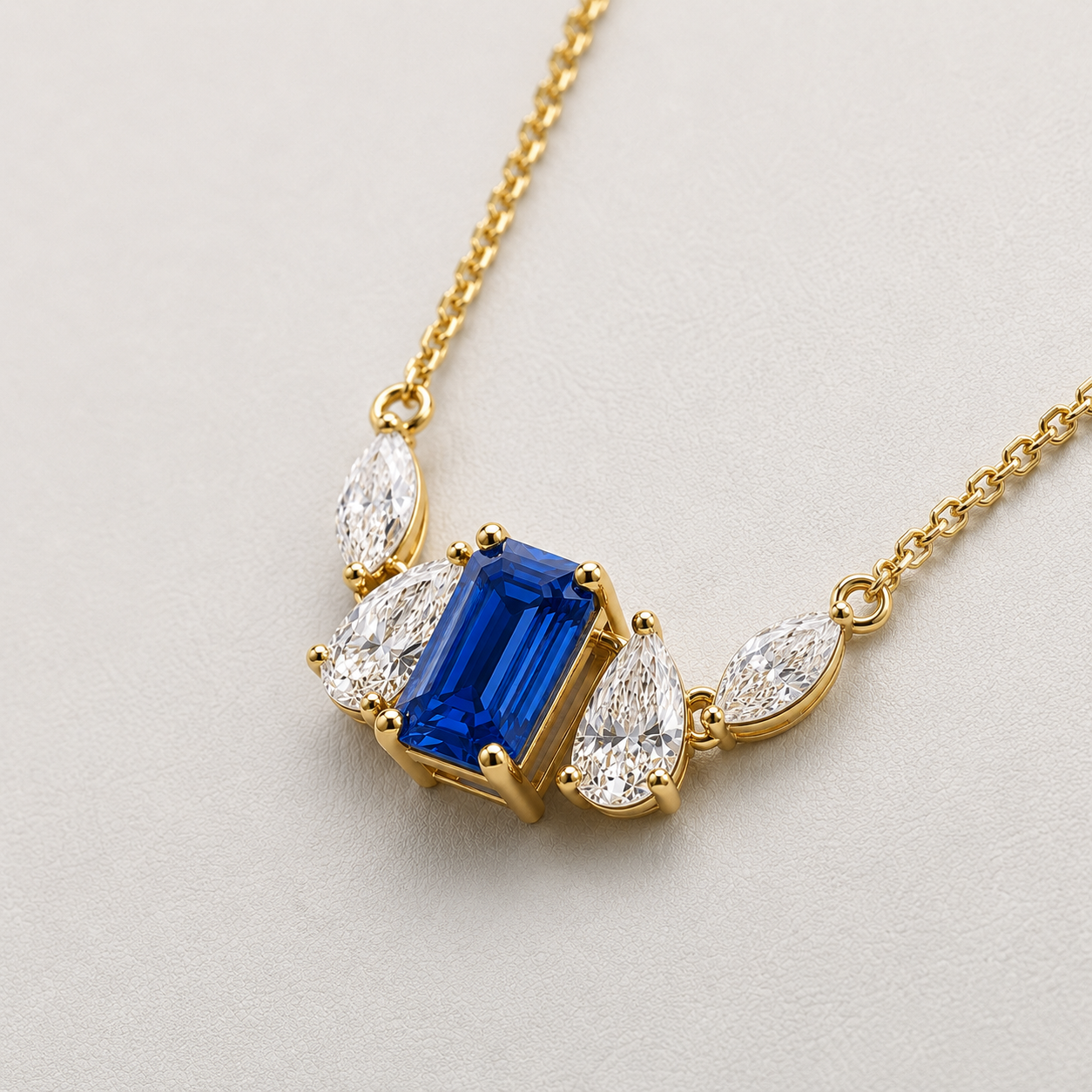 The Azurienne 4.80 CT Diamond Necklace | Gold