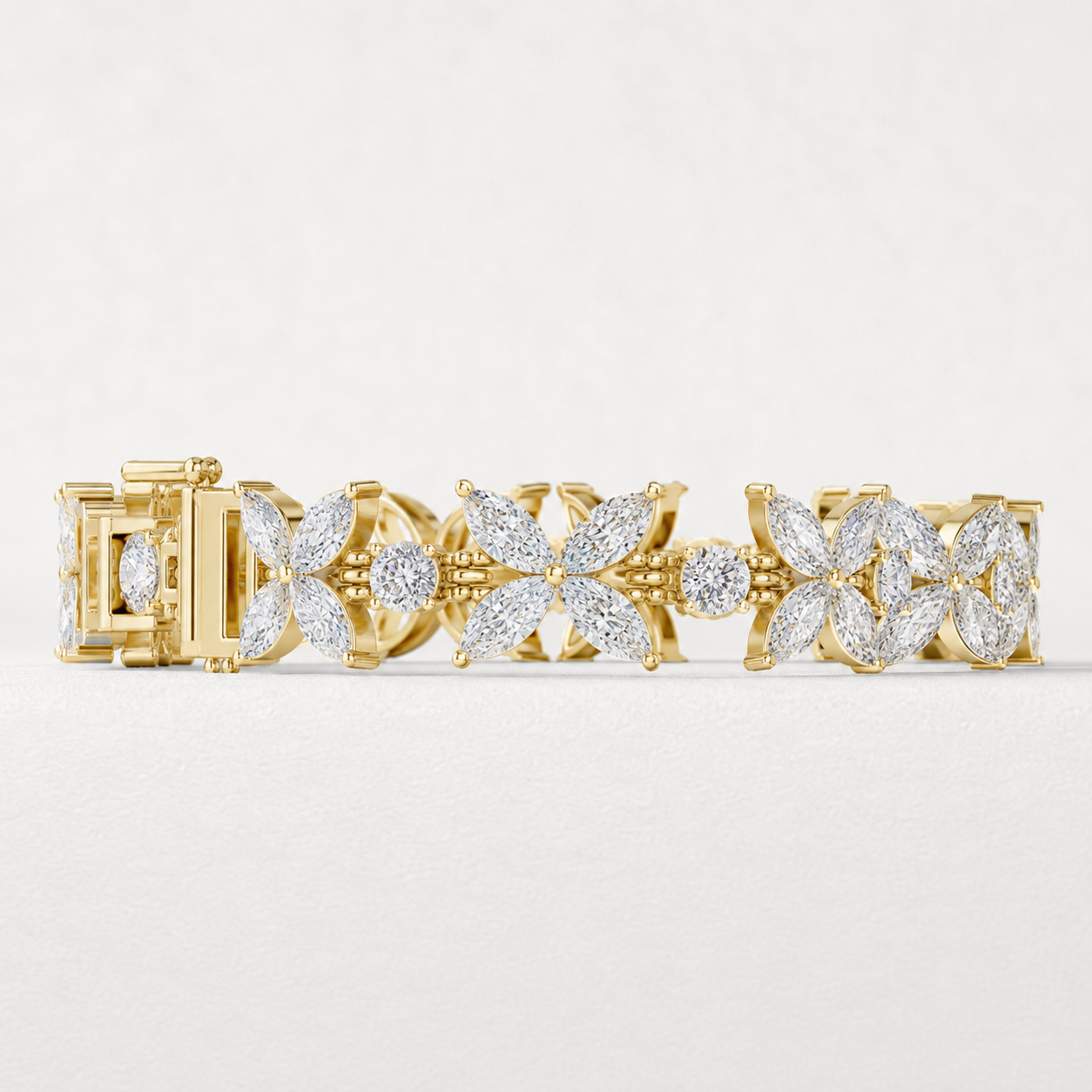 The Marivelle 14.05 CT Diamond Bracelet | Gold