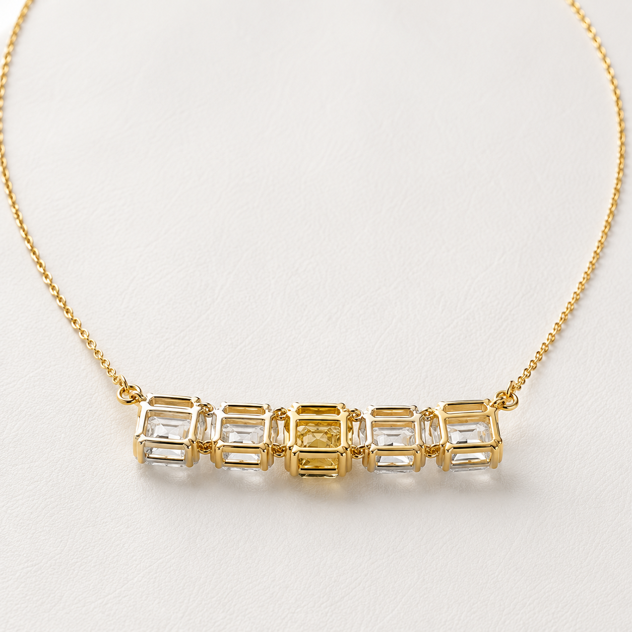 The Solenne 7.5 CT Diamond Necklace | Gold