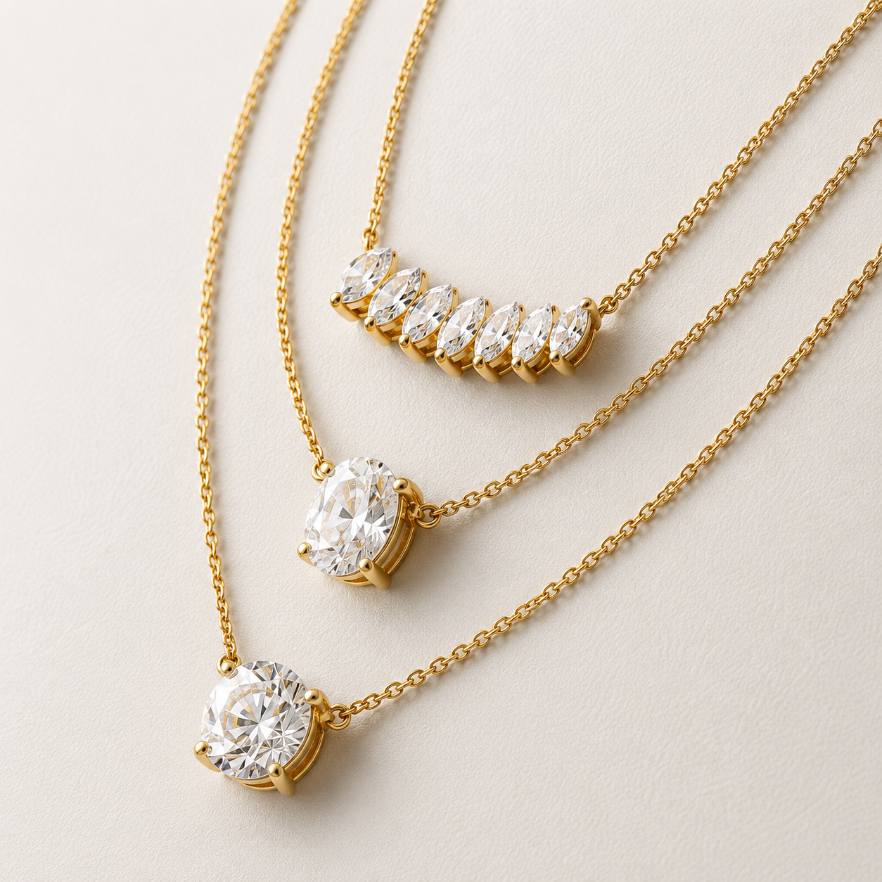 The Orliena 7.00 CT Diamond Necklace | Gold