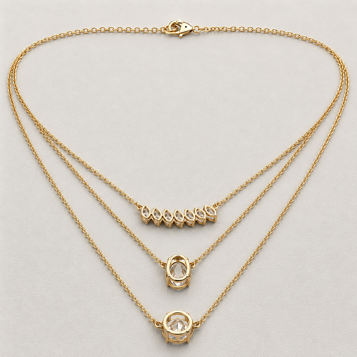The Orliena 7.00 CT Diamond Necklace | Gold