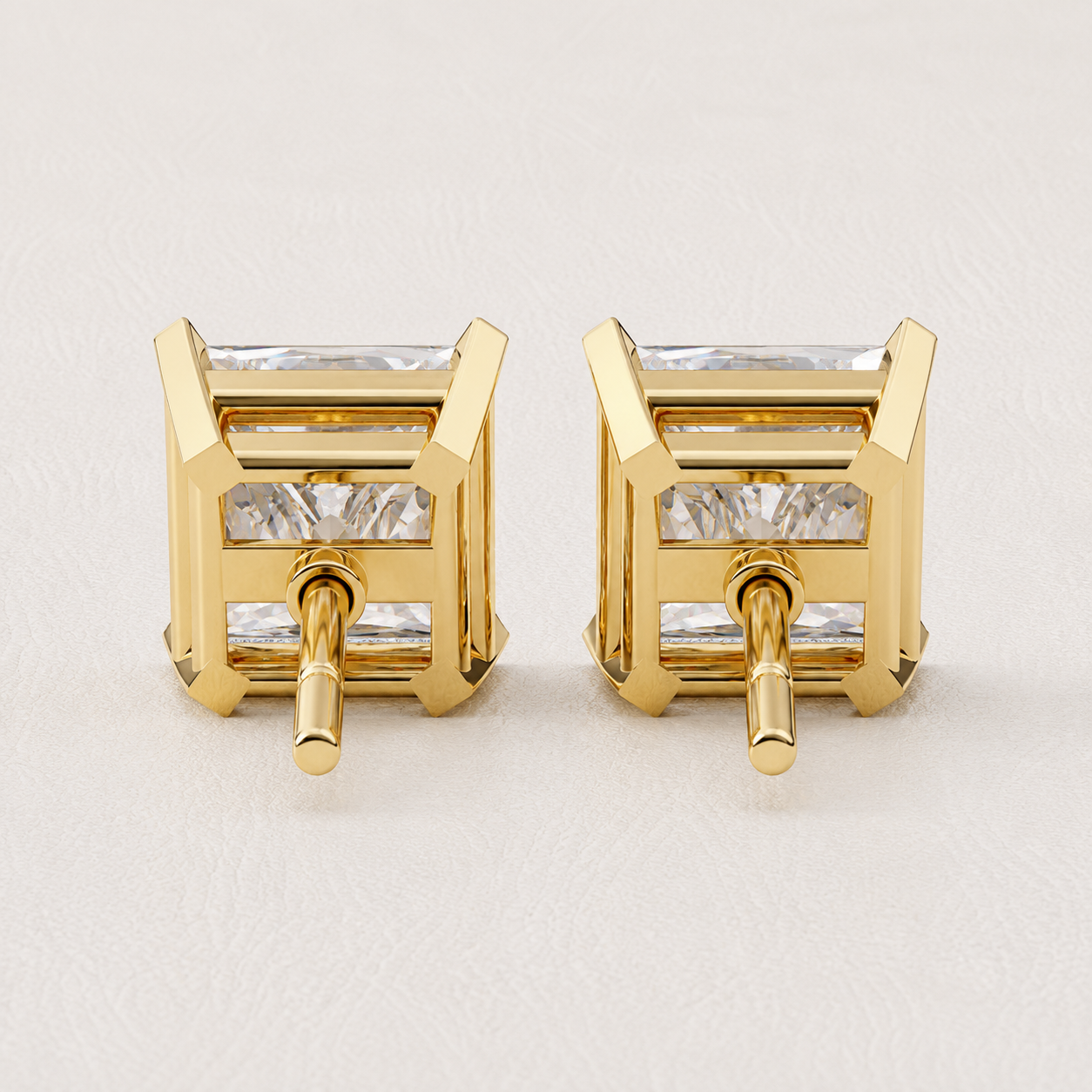 The Caelivra 3.04 CT Princess Stud Earrings