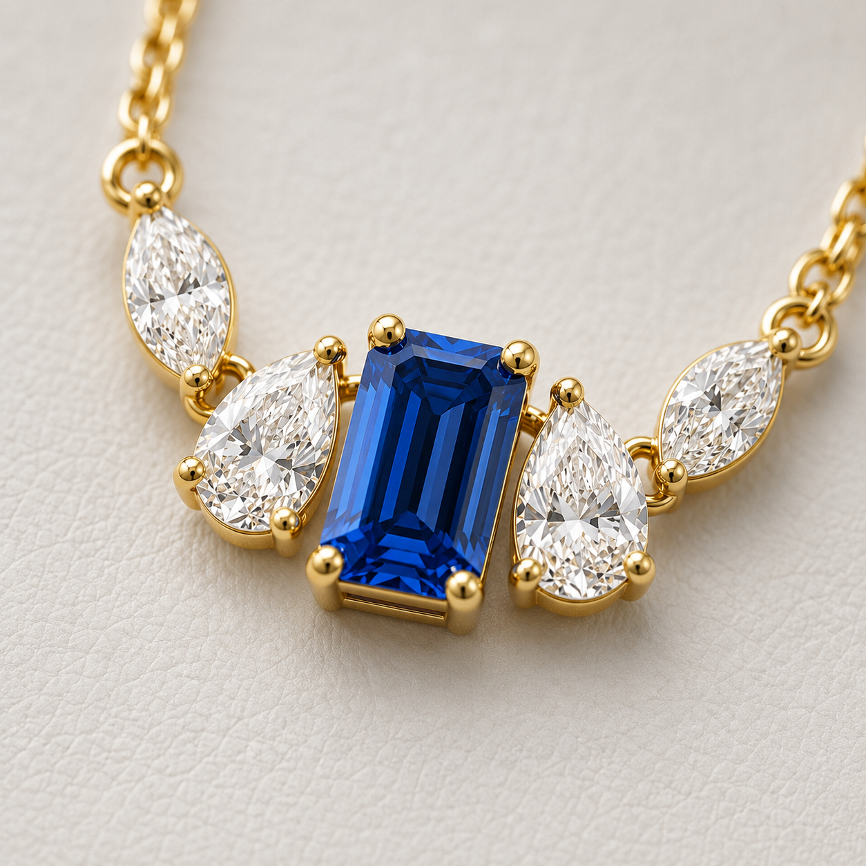 The Azurienne 4.80 CT Diamond Necklace | Gold