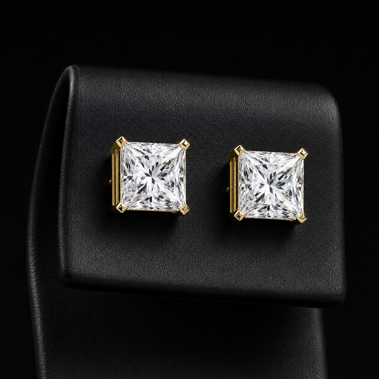 The Caelivra 3.04 CT Princess Stud Earrings