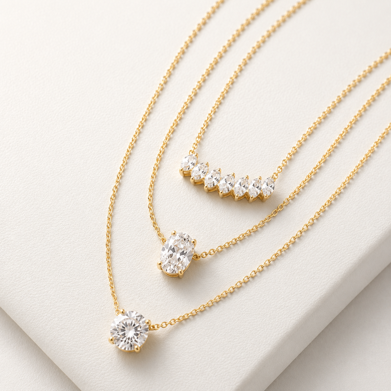 The Orliena 7.00 CT Diamond Necklace | Gold