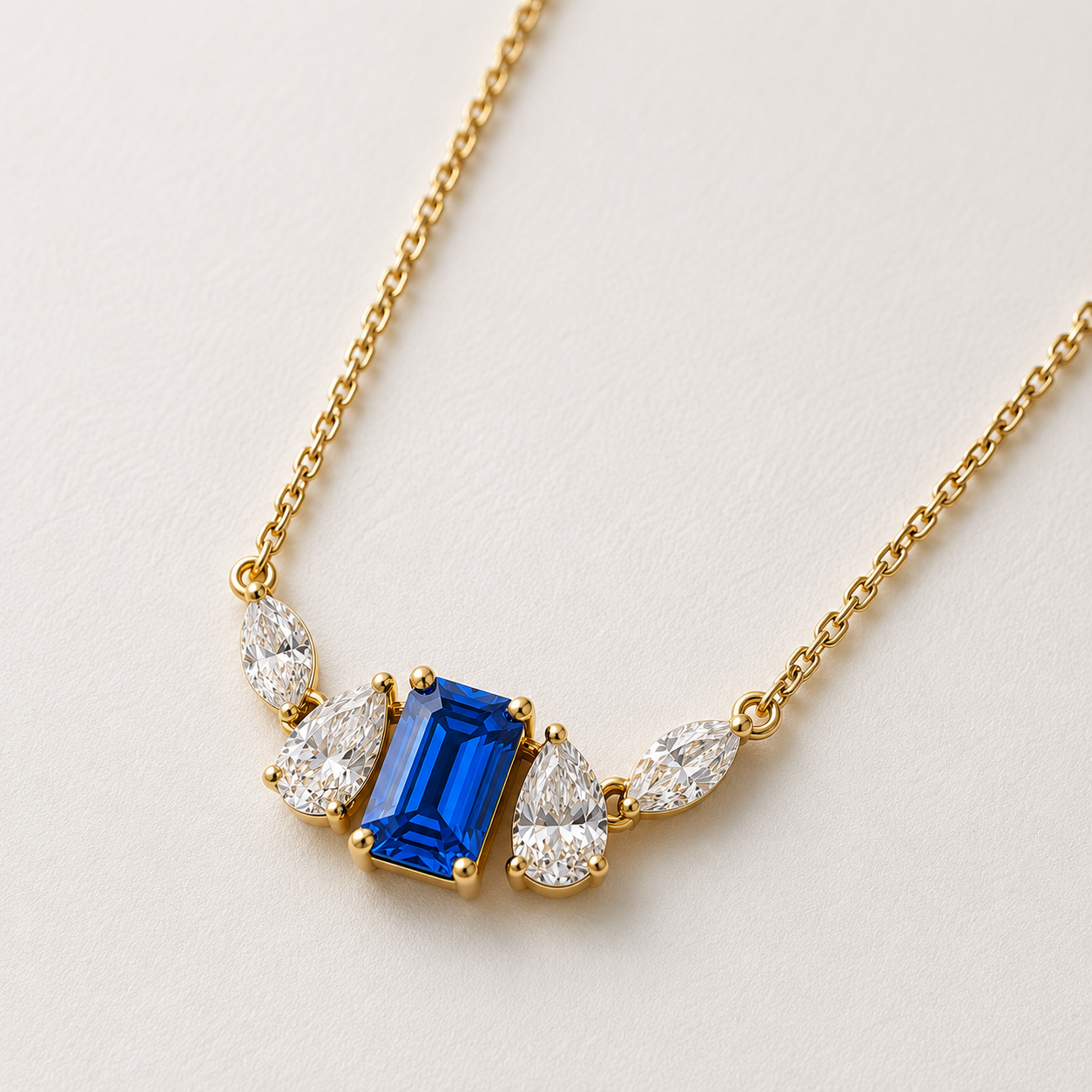 The Azurienne 4.80 CT Diamond Necklace | Gold