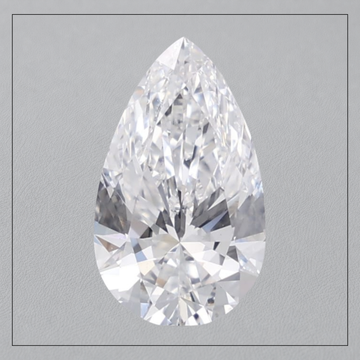 5.00 CT VS2 D Pear Lab Grown Diamond