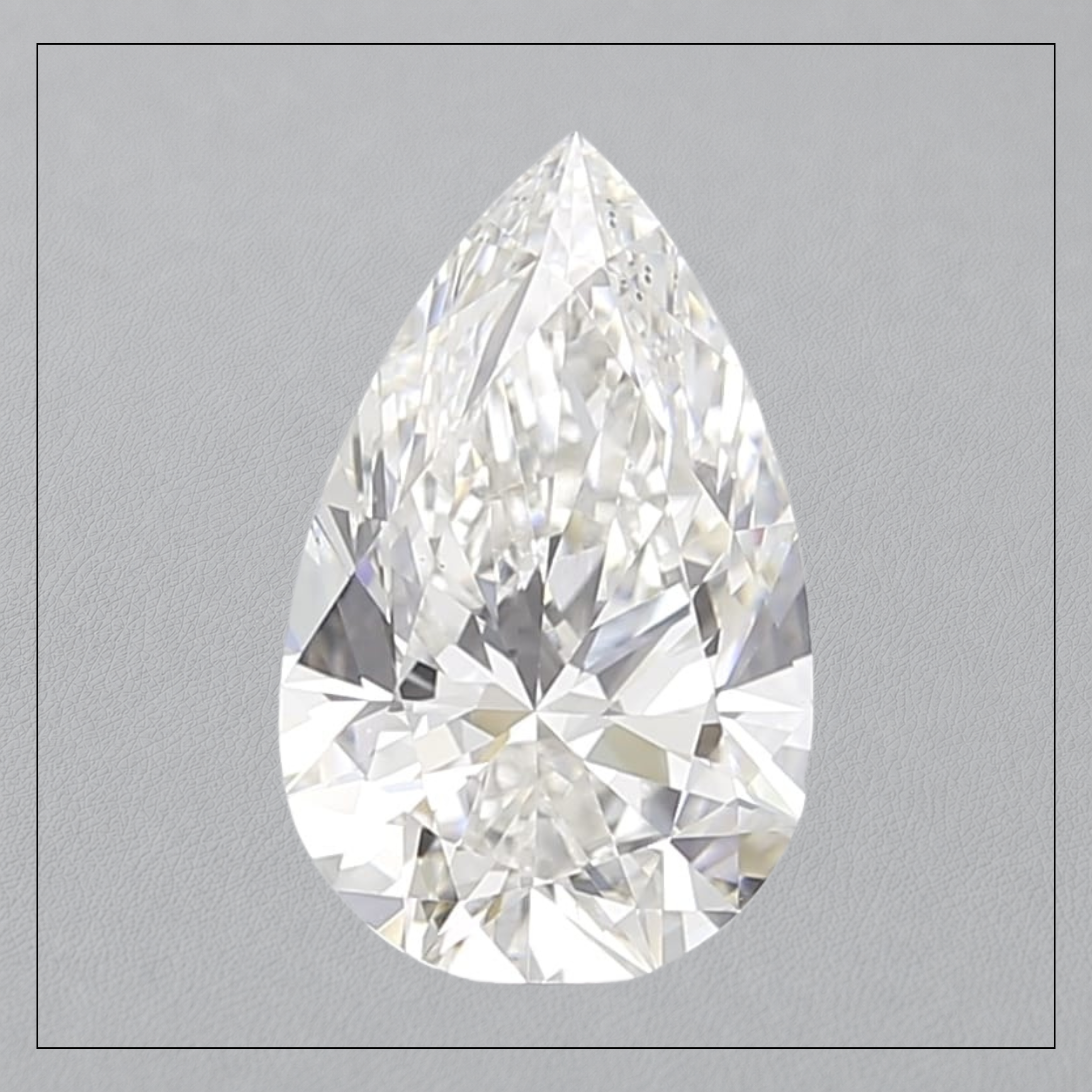 2.5 CT VS1 G Pear Lab Grown Diamond