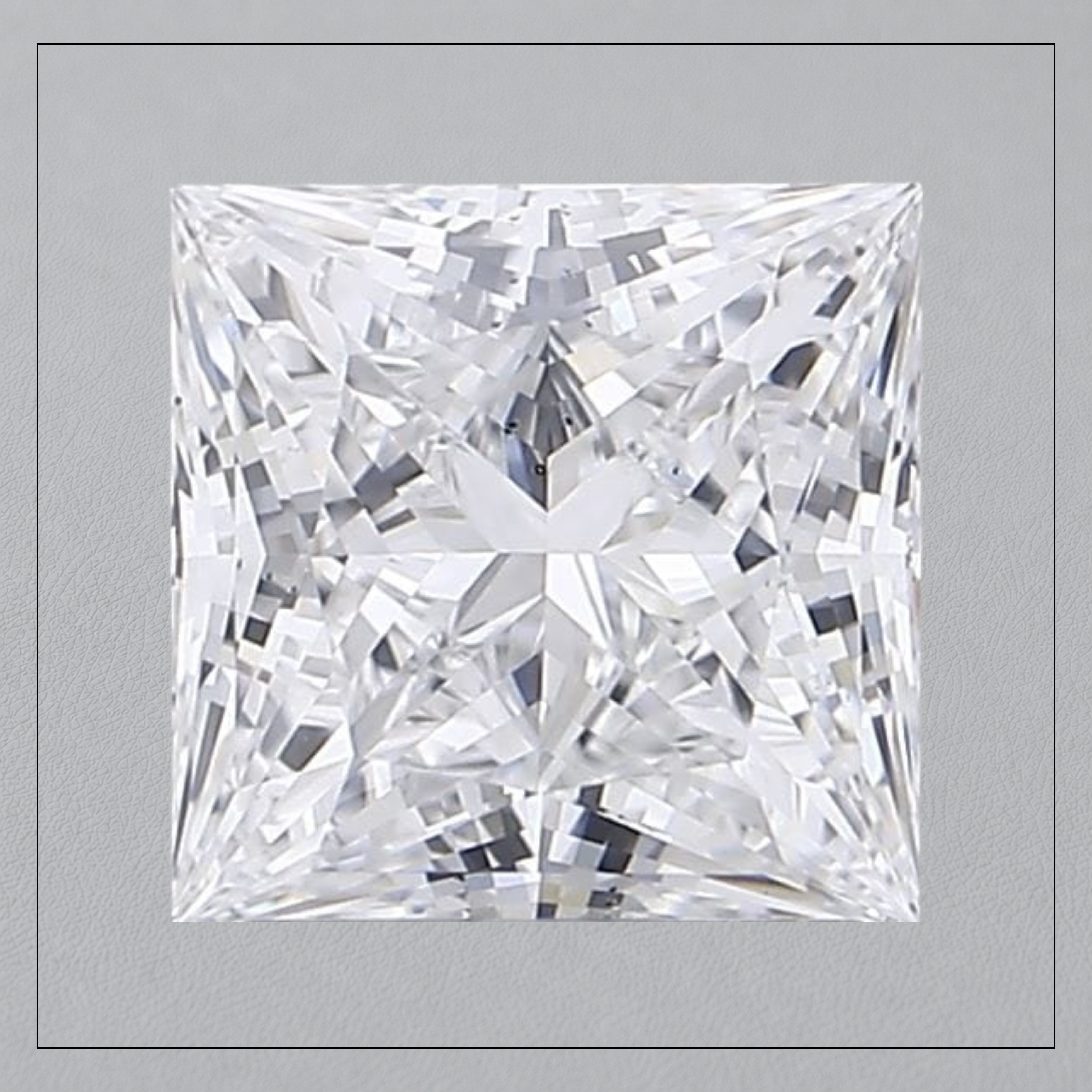 2.5 CT VS2 D Princess Lab Grown Diamond