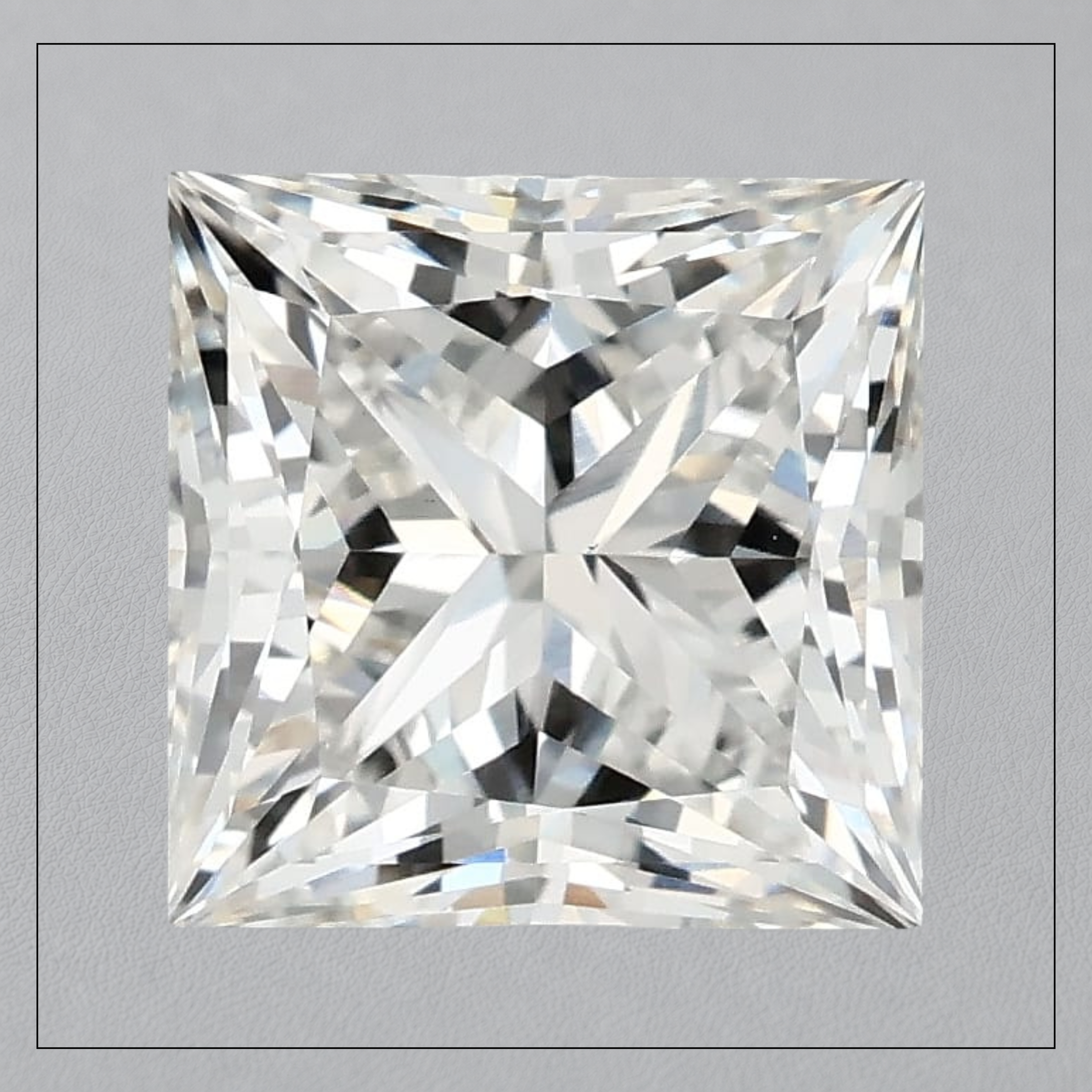 2.5 CT VS2 F Princess Lab Grown Diamond