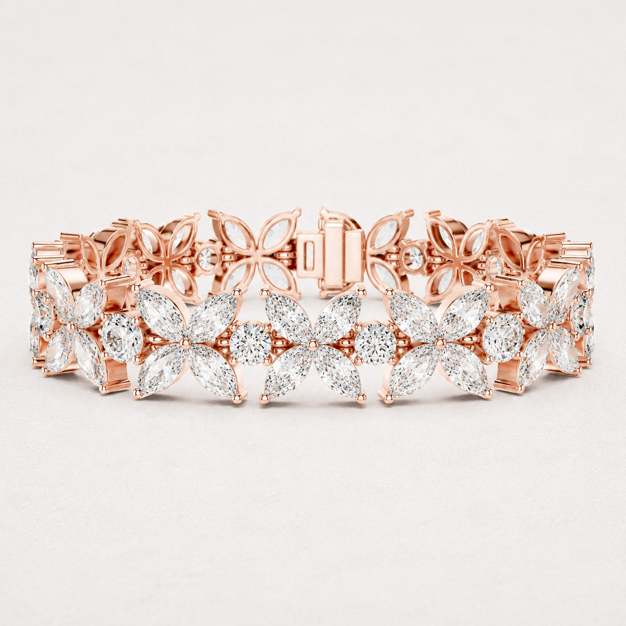 The Marivelle 14.05 CT Diamond Bracelet | Rose Gold