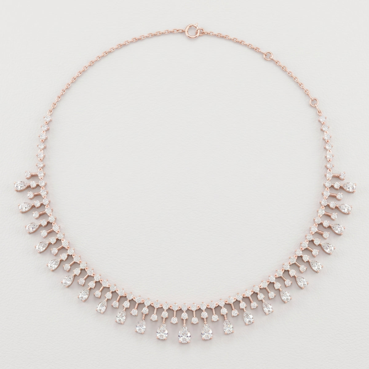 The Aurevienne 13.54 CT Pear Diamond Fringe Necklace