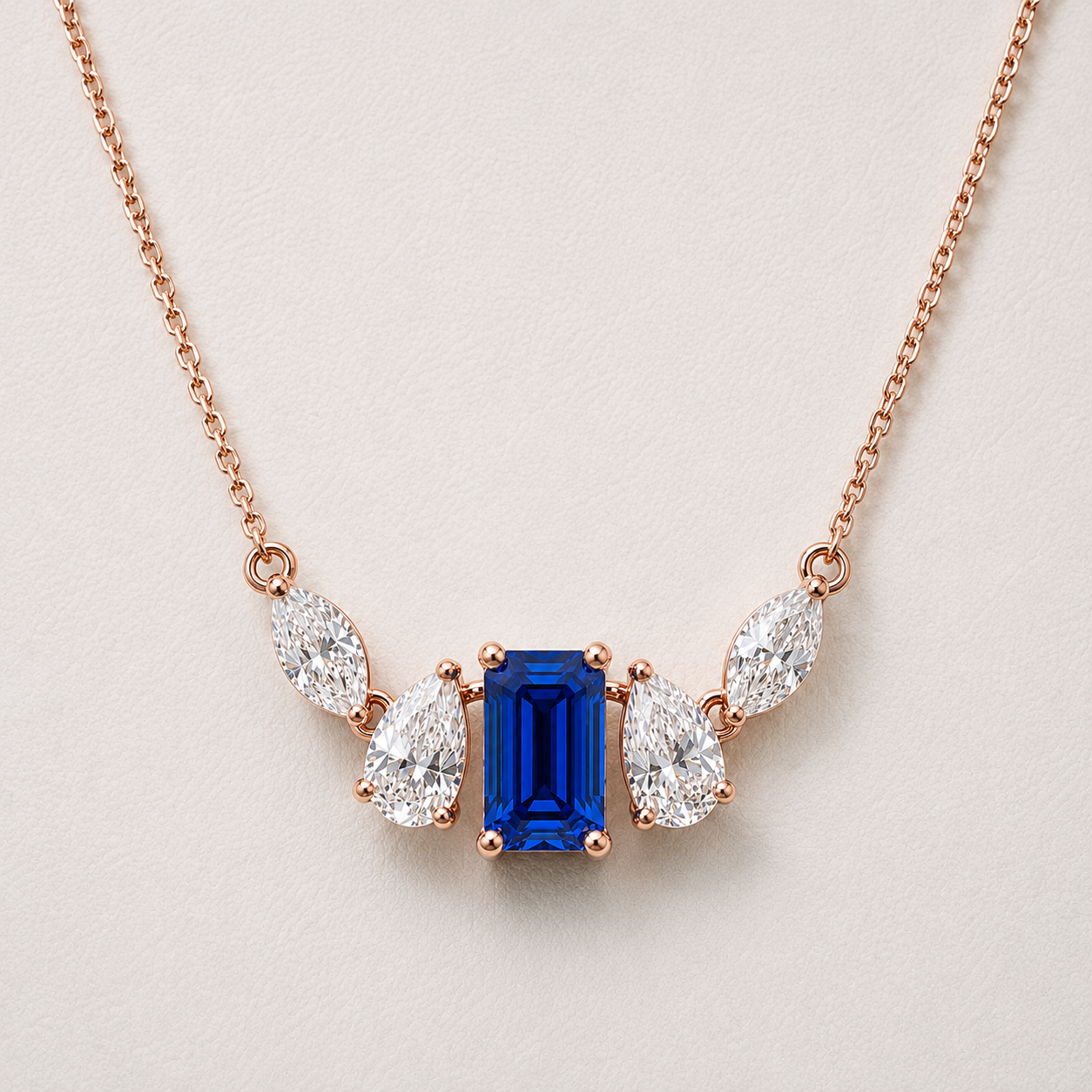 The Azurienne 4.80 CT Diamond Necklace | Rose Gold
