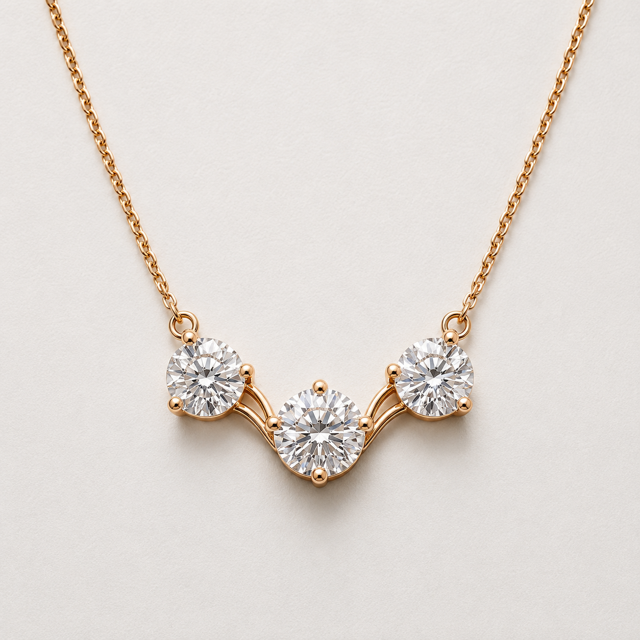 The Élaris 4.50 CT Diamond Necklace | Rose Gold