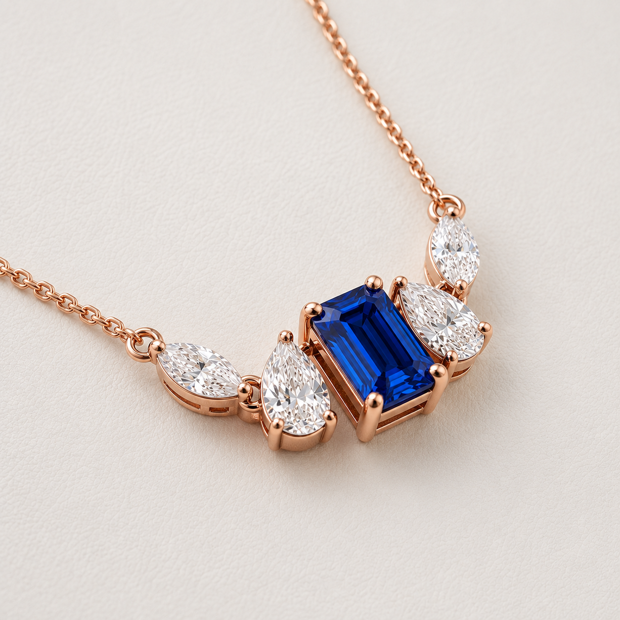 The Azurienne 4.80 CT Diamond Necklace | Rose Gold
