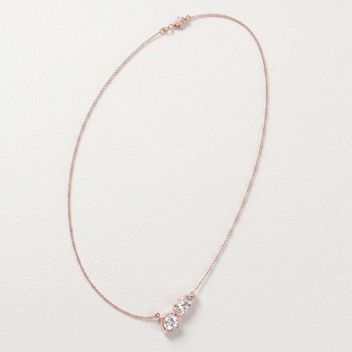The Sylvara 3.00 CT Two-Stone Diamond Necklace
