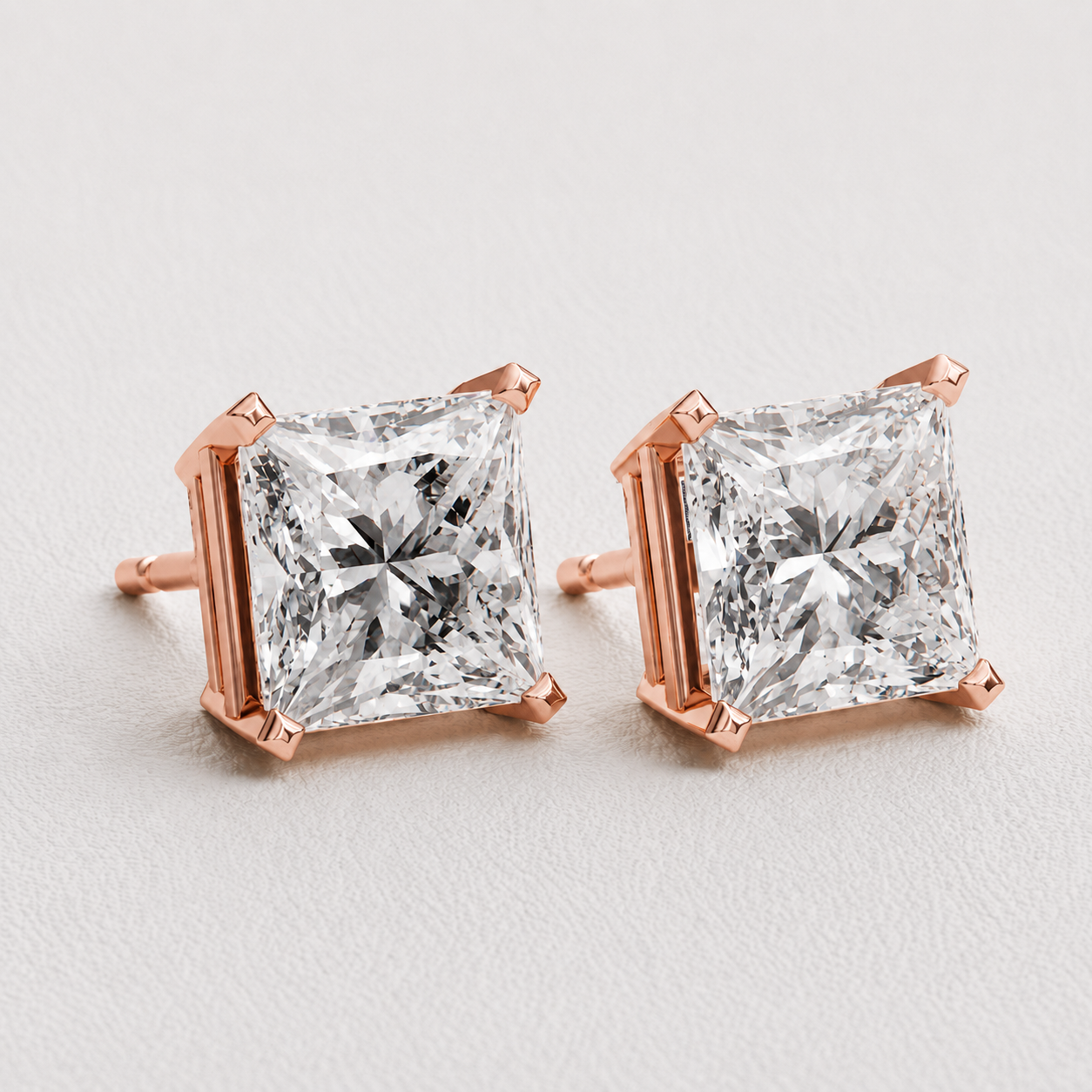 The Caelivra 3.04 CT Princess Stud Earrings