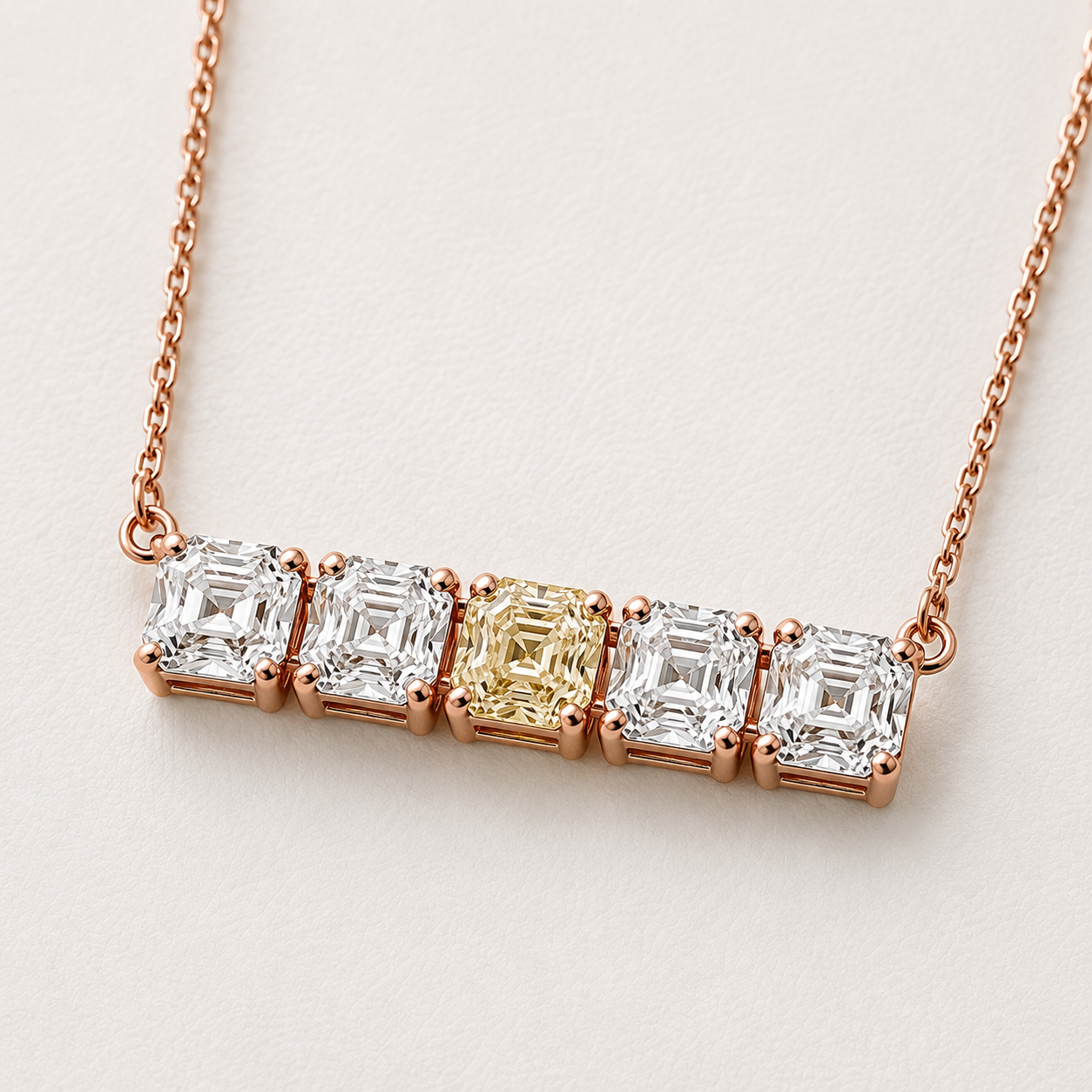 The Solenne 7.5 CT Diamond Necklace | Rose Gold