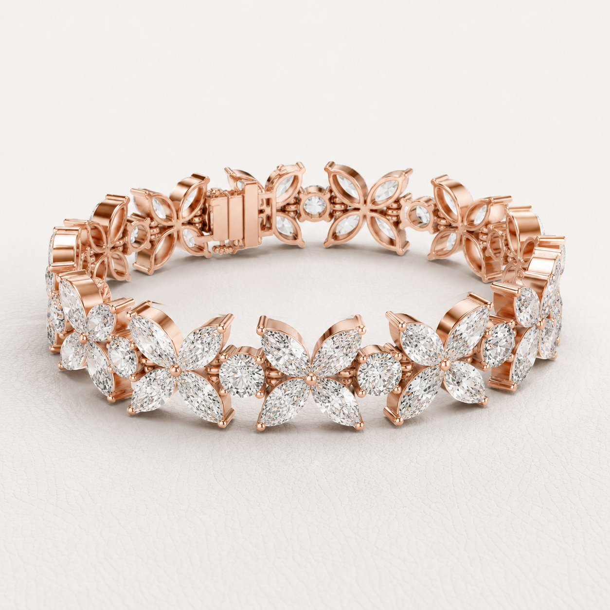 The Marivelle 14.05 CT Diamond Bracelet | Rose Gold