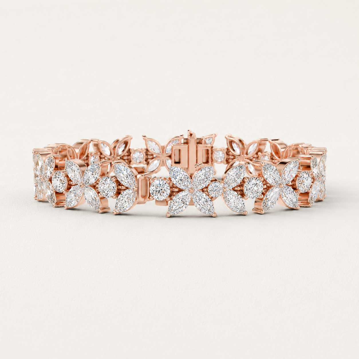 The Marivelle 14.05 CT Diamond Bracelet | Rose Gold