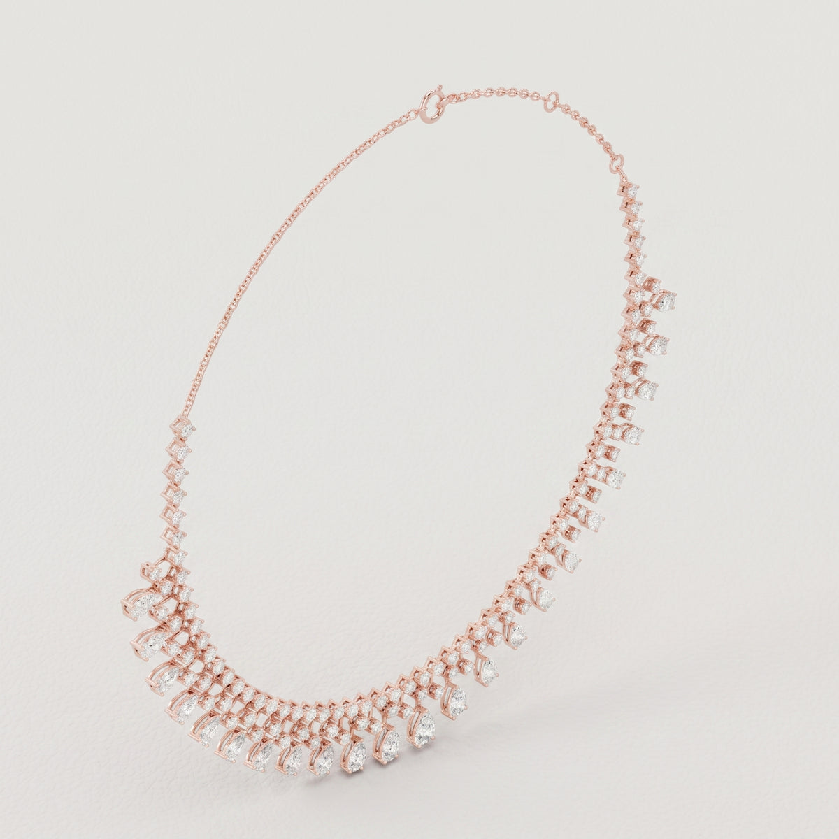The Aurevienne 13.54 CT Pear Diamond Fringe Necklace