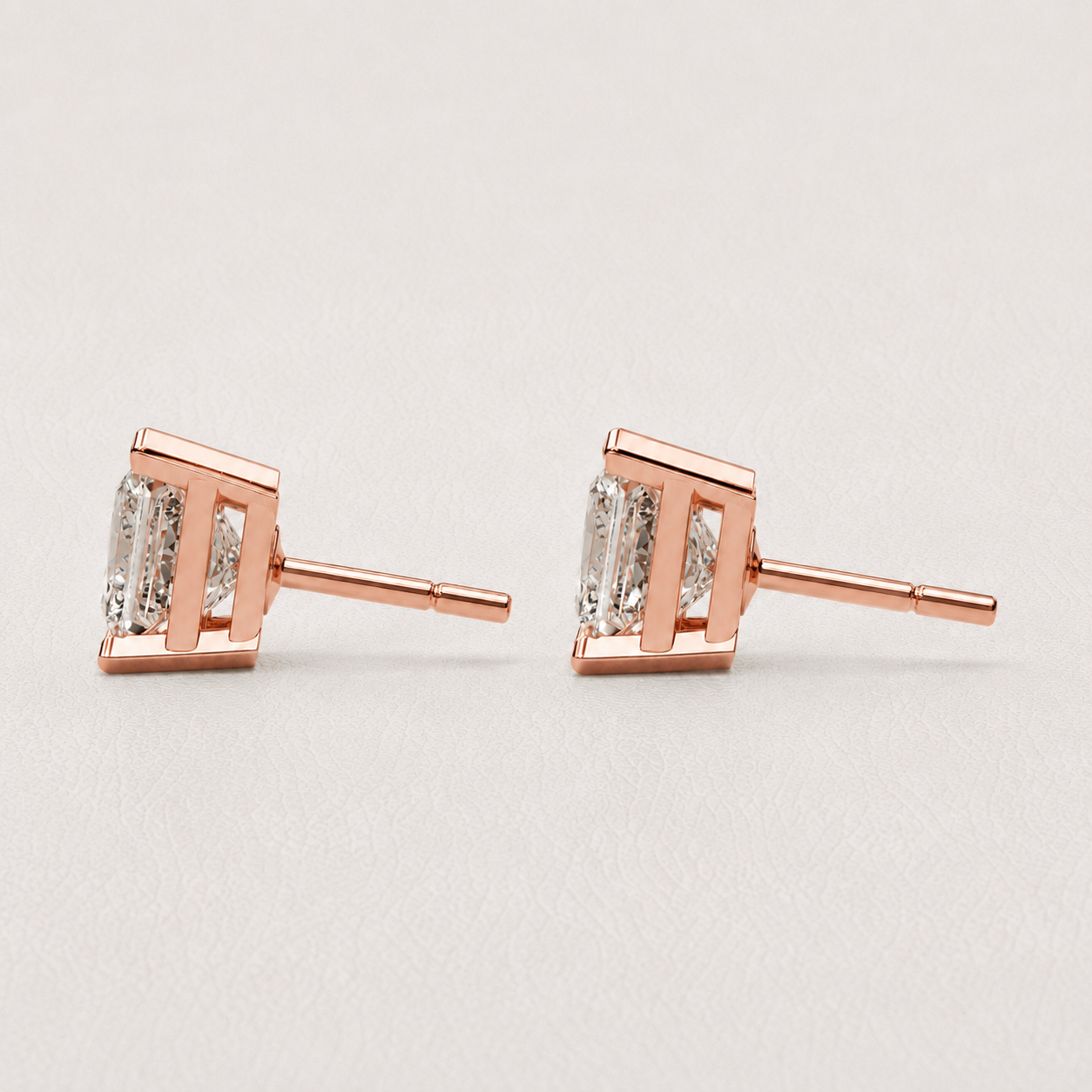 The Caelivra 3.04 CT Princess Stud Earrings