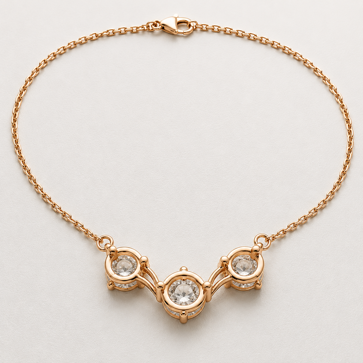 The Élaris 4.50 CT Diamond Necklace | Rose Gold