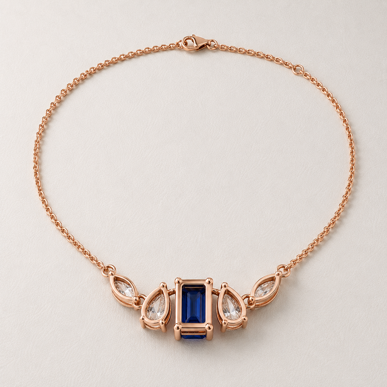 The Azurienne 4.80 CT Diamond Necklace | Rose Gold