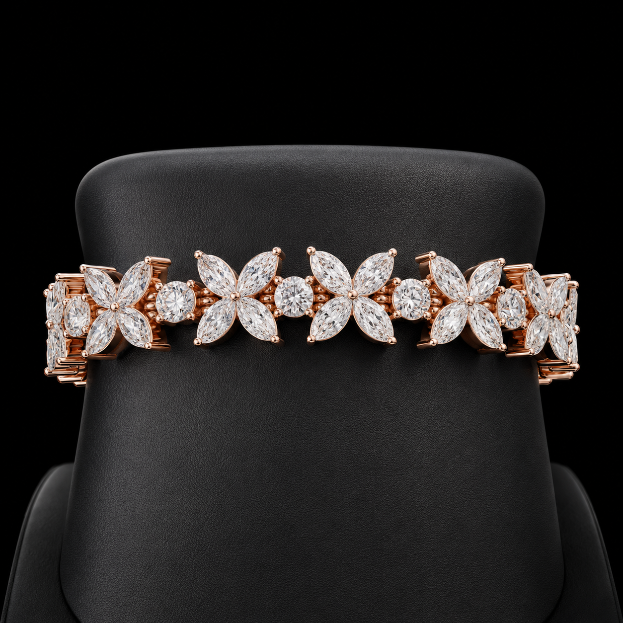 The Marivelle 14.05 CT Diamond Bracelet | Rose Gold