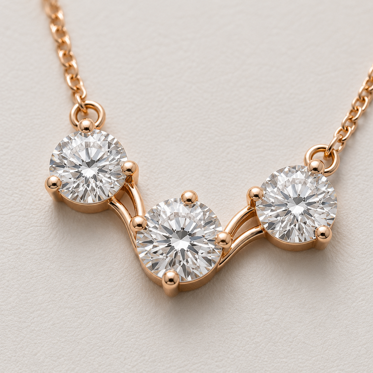 The Élaris 4.50 CT Diamond Necklace | Rose Gold