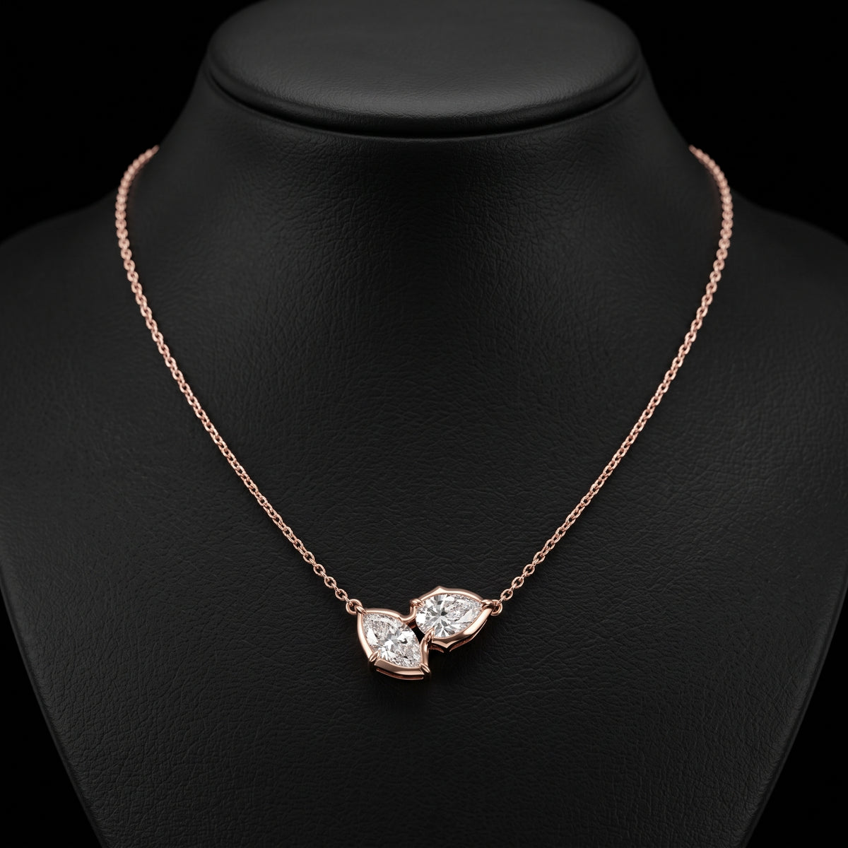 The Sylvara 3.00 CT Two-Stone Diamond Necklace
