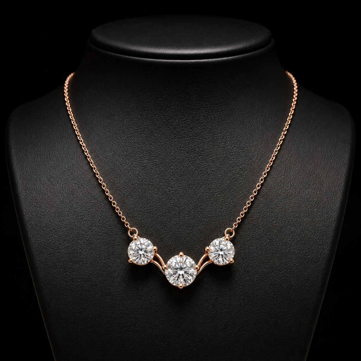 The Élaris 4.50 CT Diamond Necklace | Rose Gold