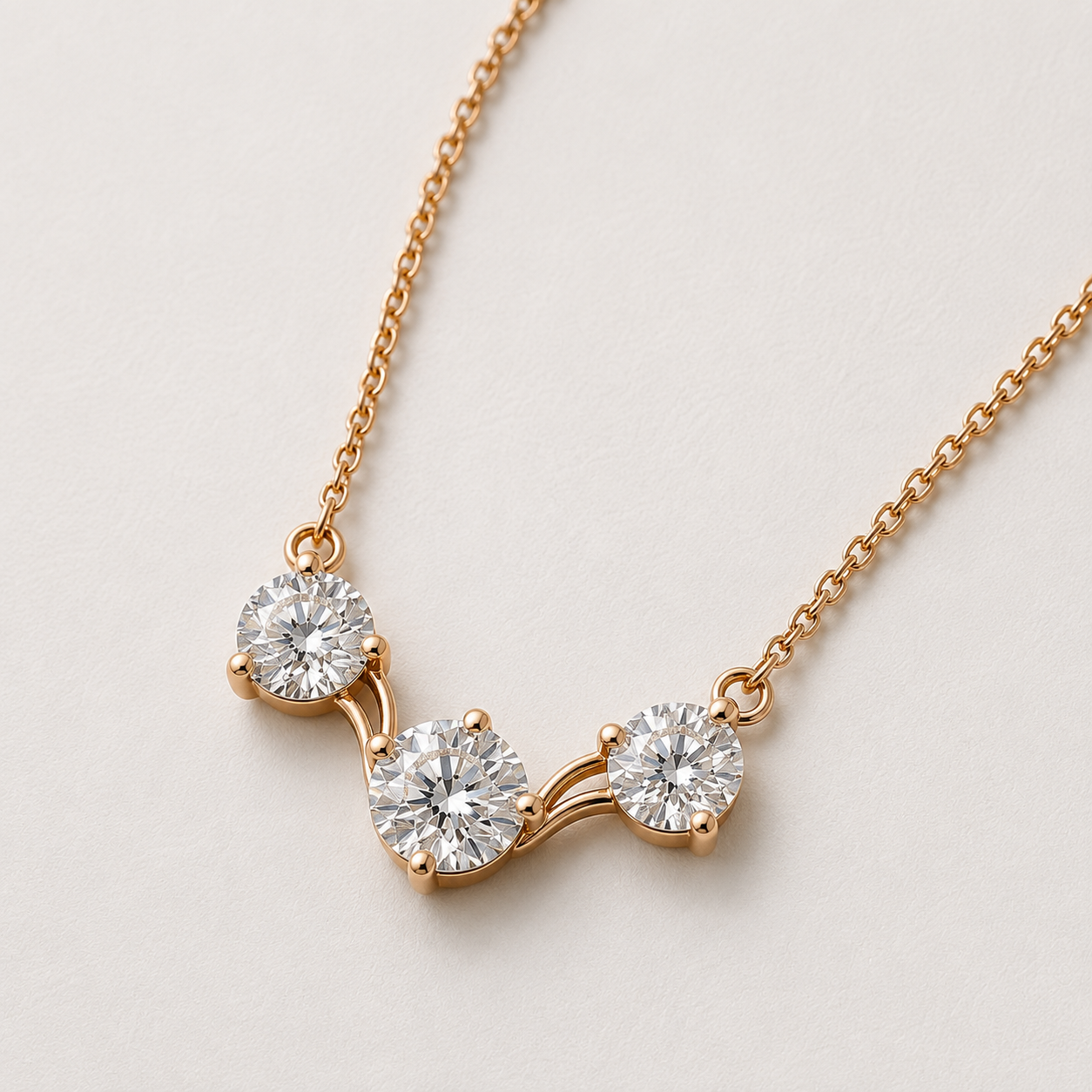 The Élaris 4.50 CT Diamond Necklace | Rose Gold