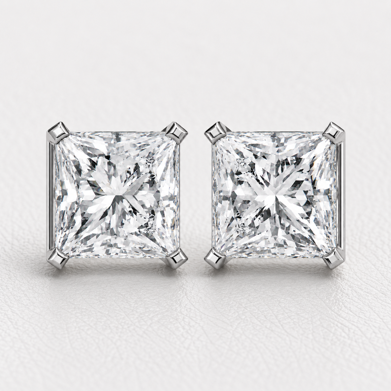 The Caelivra 3.04 CT Princess Stud Earrings